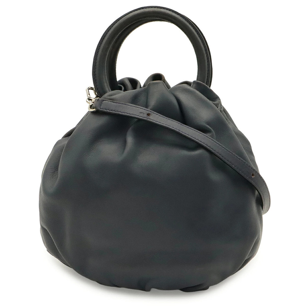 Loewe Anagram Bounce Bag 2way Crossbody Leather Navy Blue